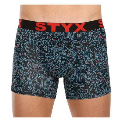 Pánské boxerky Styx long art sportovní guma doodle