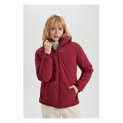 DEFACTO Fit Waterproof Slim Fit Slim Fit Hooded Fleece Lined Zippered Waterproof Puffer Jacket