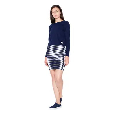 Venaton Woman's Dress VT065 Navy Blue