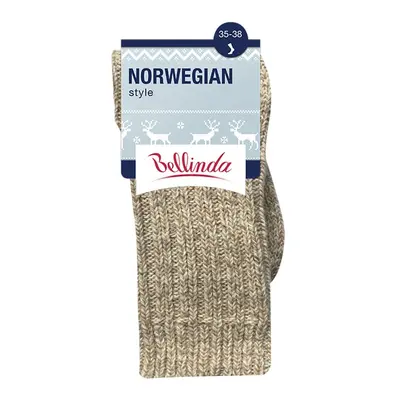 Bellinda NORWEGIAN STYLE SOCKS - Men's Norwegian Type Winter Socks - Beige