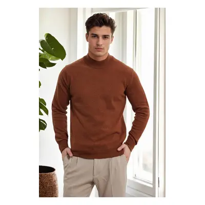 64721 Dewberry Half Turtleneck Woolen Mens Knit Sweater-TILE