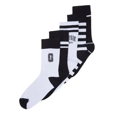 Trendyol Multi-Colored 5-Pack Striped Text Embroidered College-Tennis-Medium Socks