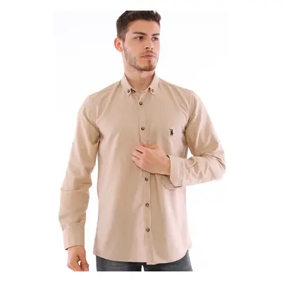 G723 DEWBERRY MEN'S SHIRT-BEIGE