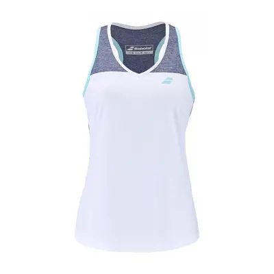 Dámské tílko Babolat Play Tank Top Women White/Blue