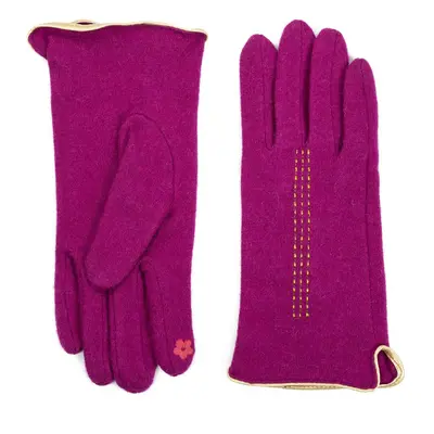 Art Of Polo Woman's Gloves rk23348-4 Fuchsia/Silver