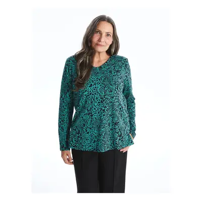 LC Waikiki V-Neck Patterned Long Sleeve Women's T-Shirt