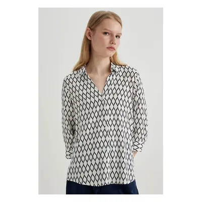 DEFACTO Regular Fit Long Sleeve Patterned Shirt