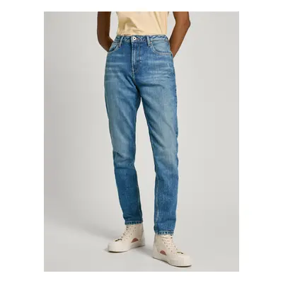 Modré dámské straight fit džíny Jeans Pepe Jeans - Dámské