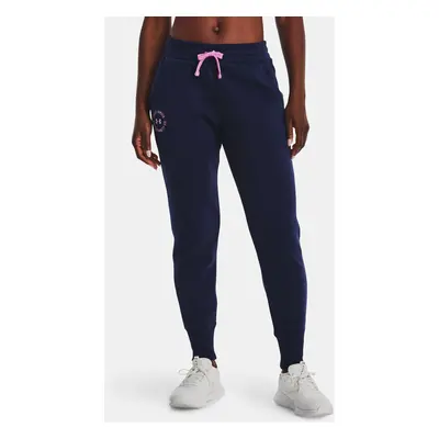 Under Armour Tepláky Rival Fleece Crest Joggers-NVY - Dámské