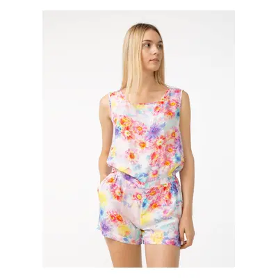 Conte Woman's Playsuits & Jumpsuits Floral-White