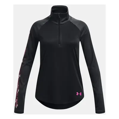 Under Armour Tričko UA Tech Graphic 1/2 Zip -BLK - Holky