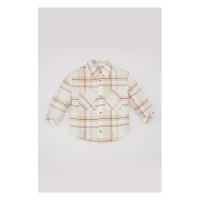 DEFACTO Baby Boy Twill Checkered Long Sleeve Shirt