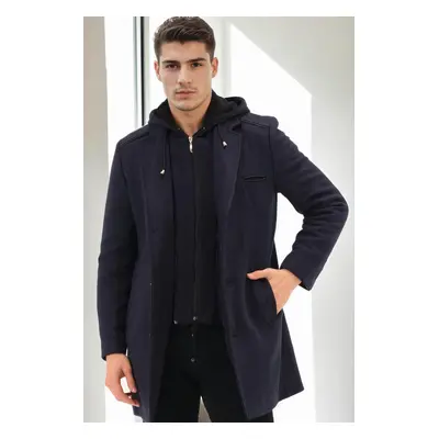 PLT8371 DEWBRRY MEN'S COAT-DIAGONAL NAVY BLUE-2