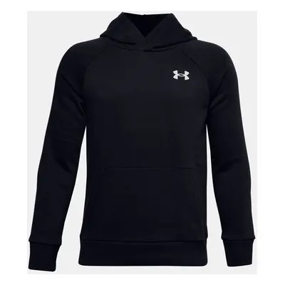 Under Armour Mikina UA RIVAL COTTON HOODIE-BLK - Kluci