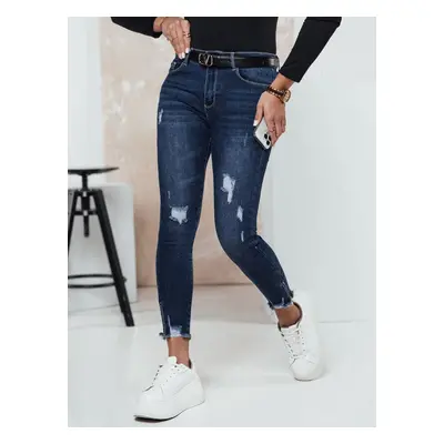 Spodnie damskie ZIPDETAIL push up jeansowe Dstreet