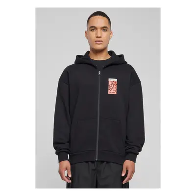 Puffer Peace Heavy Oversize Zip Hoody černá