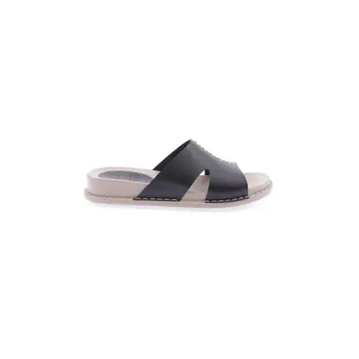 DGN P33-23y Women's Slippers Genuine Leather Black