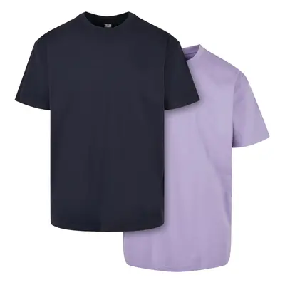 Heavy Ovesized Tee 2-balení halfnavy+levandule