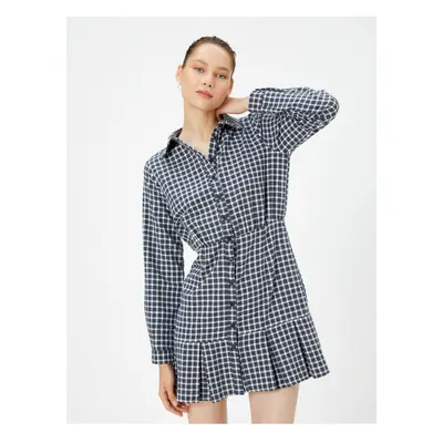 Koton Mini Shirt Dress Long Sleeve Ruffles