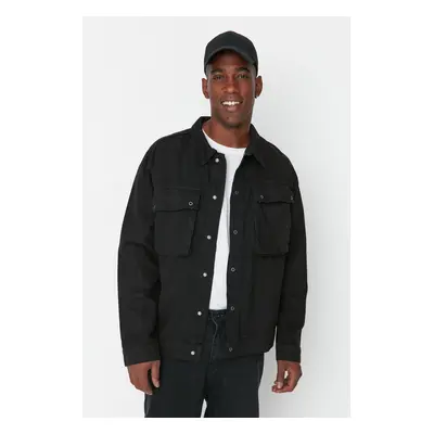 Trendyol Black Men's Big Pocket Trucker Jacket