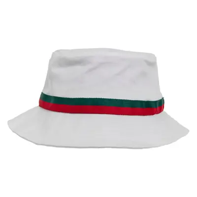 Stripe Bucket Hat bílá/pálená/zelená