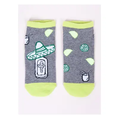 Yoclub Unisex's Ankle Cotton Socks Patterns Colors SK-86/UNI/04