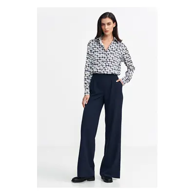 Nife Woman's Pants SD102 Navy Blue