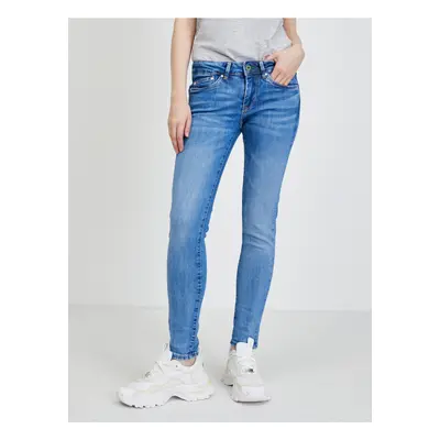 Modré dámské slim fit džíny Pepe Jeans - Dámské