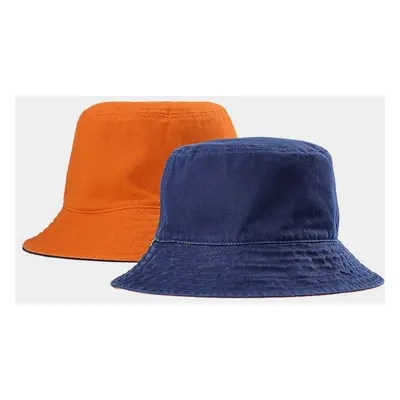 Pánský oboustranný bucket hat 4F - tmavě modrý/oranžový