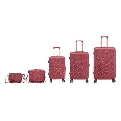 Semiline Unisex's 5-in-1 ABS Suitcases Set+Toiletry Bag T5818-0