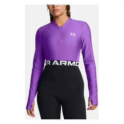 Dámské tričko Under Armour HeatGear Rib 1/4 Zip LS-PPL - Dámské