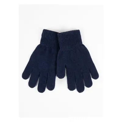 Yoclub Kids's Children's Basic Gloves RED-MAG4U-0050-002 Navy Blue