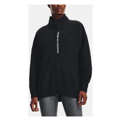 Under Armour Bunda Woven FZ Oversized Jacket-BLK - Dámské