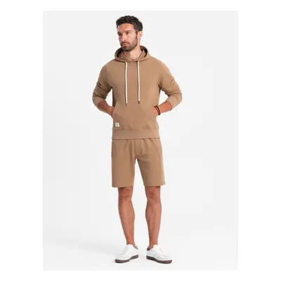 Ombre Men's sweatshirt set kangaroo sweatshirt + shorts