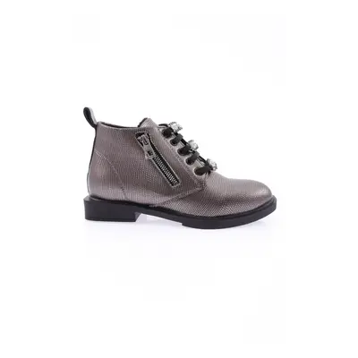 DGN 220-22k Women's Lace-Up Side Zipper Ankle Boots.