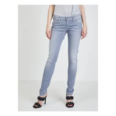 Světle šedé dámské skinny fit džíny Pepe Jeans - Dámské