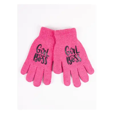 Yoclub Kids's Gloves RED-0201G-AA5A-002