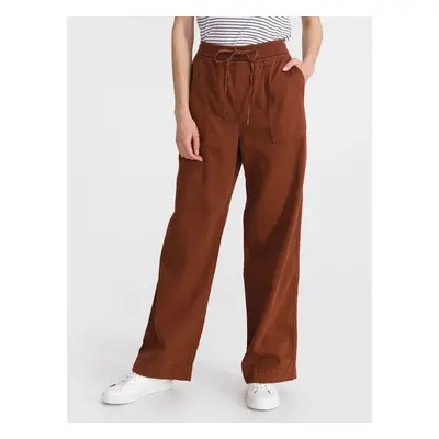 GAP Kalhoty rib combo pull-on wide leg - Dámské