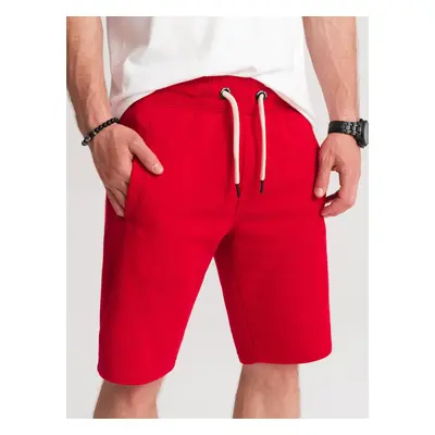 Ombre Men's short shorts with pockets - red