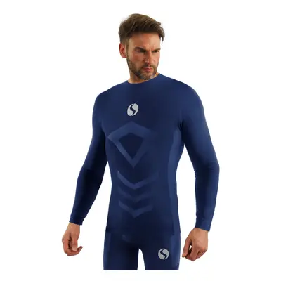 Sesto Senso Man's Thermo Longsleeve Top CL40 Navy Blue