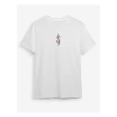 Trendyol White Far East Printed Regular/Normal Cut T-shirt