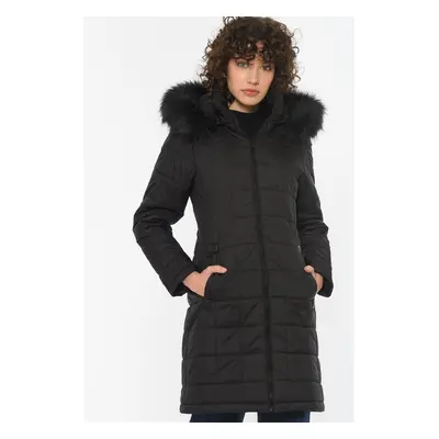 Z6653 DEWBERRY WOMEN'S COAT-BLACK