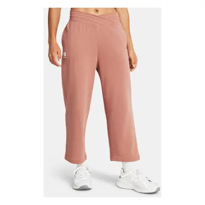 Under Armour Tepláky UA Rival Terry Crop Wide Leg-PNK - Dámské