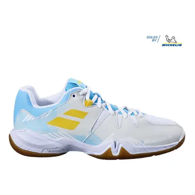 Dámská sálová obuv Babolat Shadow Spirit Women White/Light Blue EUR