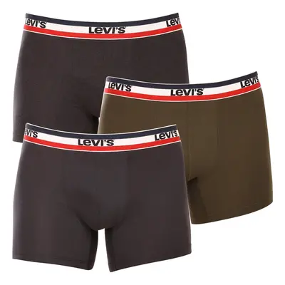 3PACK pánské boxerky Levis vícebarevné