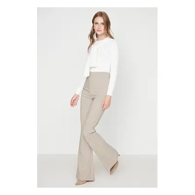 Trendyol Mink Flare Spanish Leg Woven Trousers