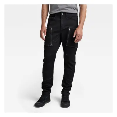 G-STAR Nohavice - Zip Point 3D skinny cargo black