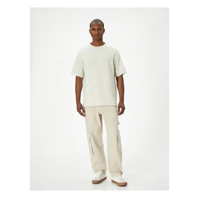 Koton Cargo Pocket Trousers Buttoned Wide Leg