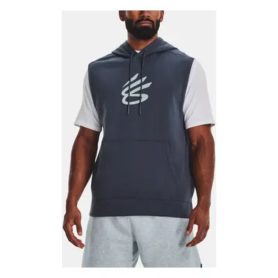 Under Armour Mikina Curry Fleece SLVLS Hoodie-GRY - Pánské