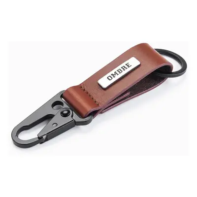 Ombre Men's key ring with snap hook - black